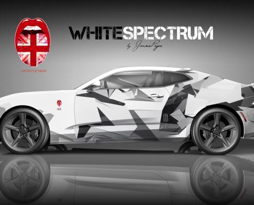 Camaro Design Autofolierung White Spectrum