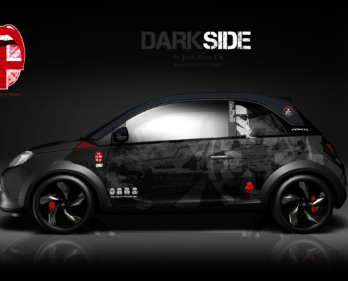 Opel Adam Car Wrapping Design Dark Side