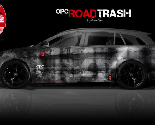 London Junkies OPC Autofolierung Design Road Trash