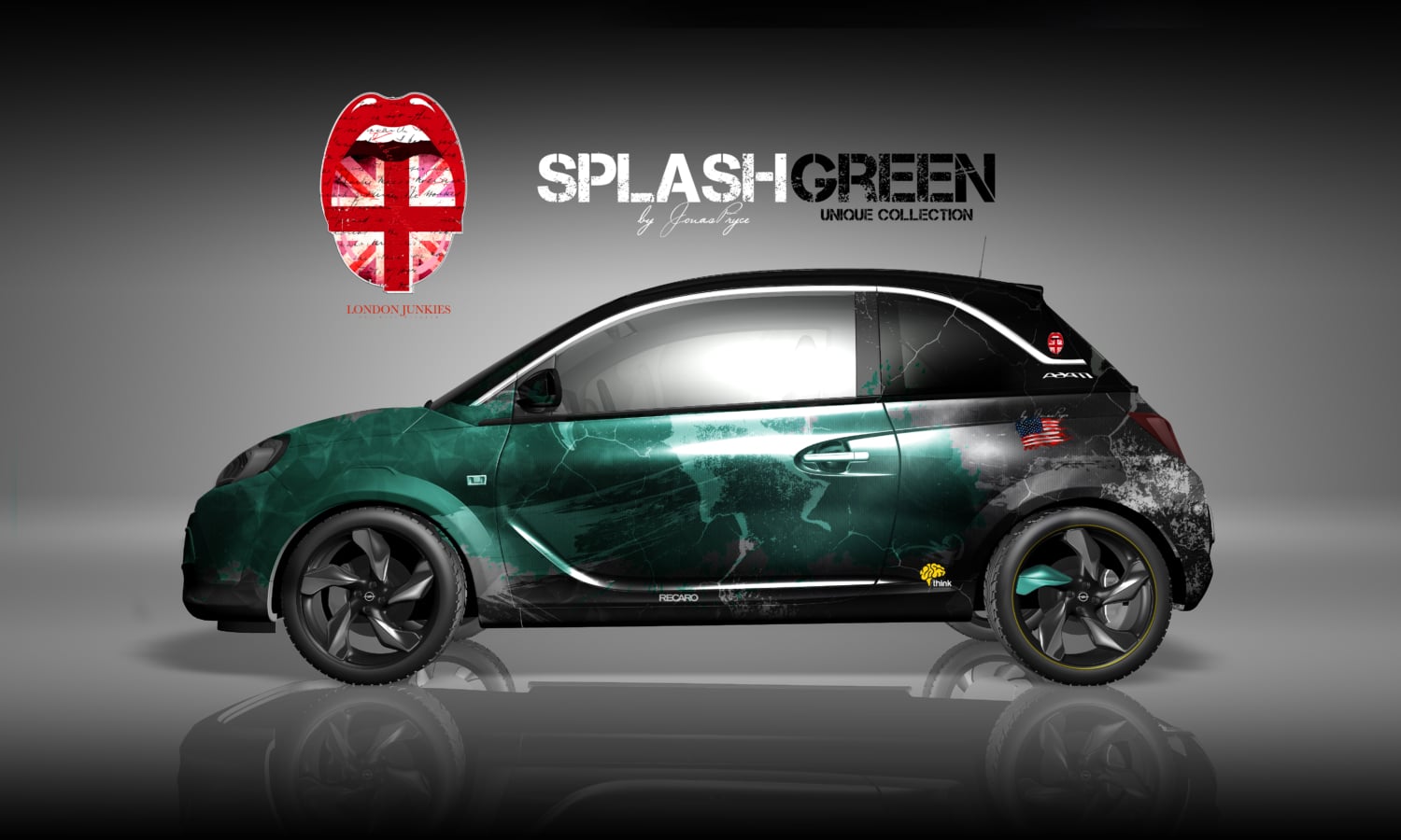 Opel Adam Autofolierung Splash Green