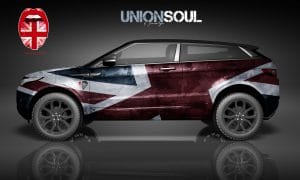 London Junkies UK Autofolierung Design Evoque Union Soul