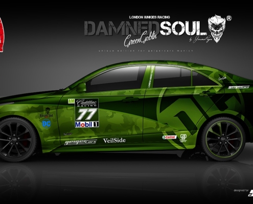 ATS V Design Autofolierung Damned Soul Green Goblin