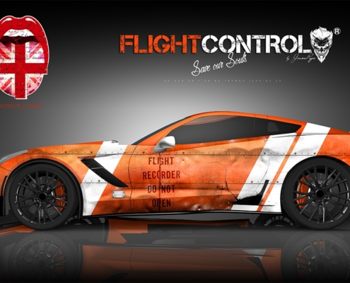 Corvette Custom Design Autofolierung Flight Control