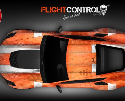 Corvette Custom Design Autofolierung Flight Control Top