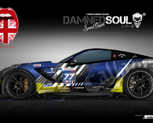 Corvette Design Autofolierung Damned Soul Speed Reaper Blue