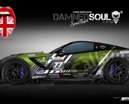 Corvette Design Autofolierung Damned Soul Speed Reaper Green