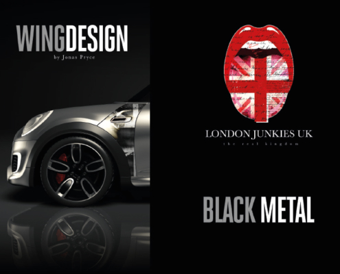 Mini Wing Design Black Metal